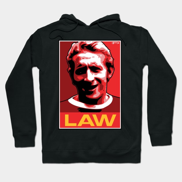 Law - MUFC Hoodie by David Foy Art